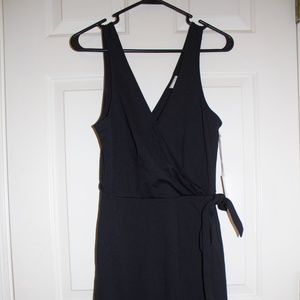 Target black wrap midi dress